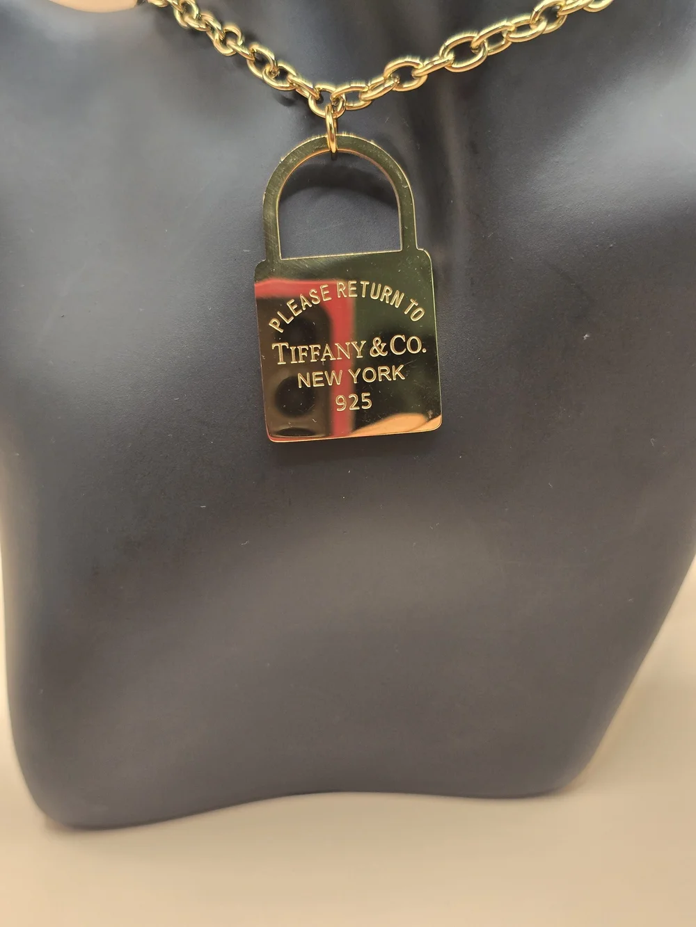 Tiffany & Co. Return to Tiffany 925 Padlock Necklace & Earrings Set – Gold-Tone